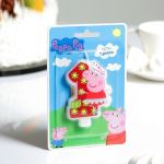 Свеча для торта Пеппа 1 Peppa Pig 29733-СТОК