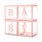 Коробка Блок Розовый нежный BABY 4шт/уп для шаров 617654