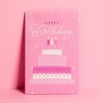 Открытка HB Торт розовый 12х18см 7485218