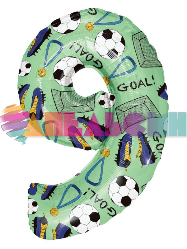 Шар цифра Футбол FL34"/86см GOAL 9 (Китай) 27749