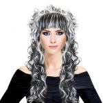 Парик Черно-белый локоны вьющиеся 60см 116-058