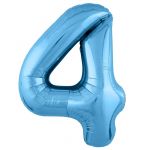Шар цифра Голубой AG40"/102см холодный 4 Slim (Россия) 755297
