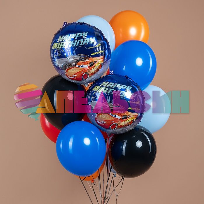 Шар фольга Гоночные тачки HB FL18"/46см круг (Китай) 26700