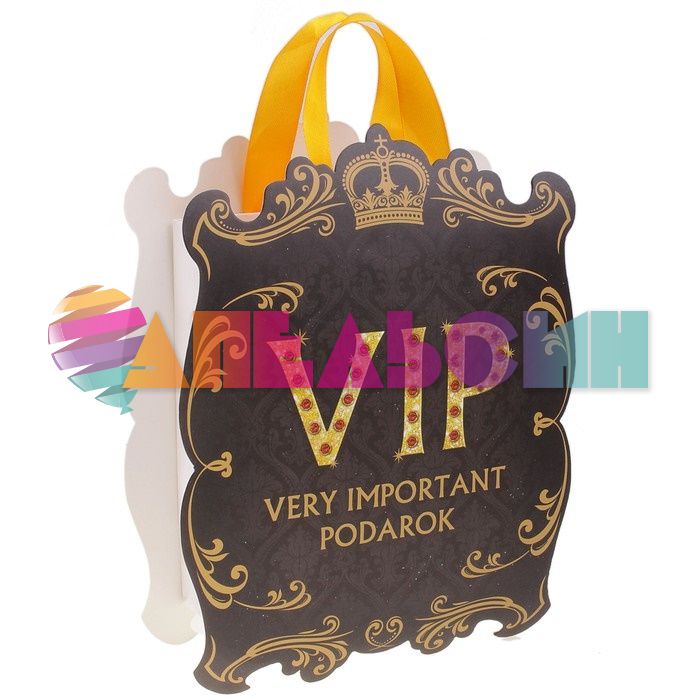 Пакет VIP Подарок 12х15см фигурная 565313