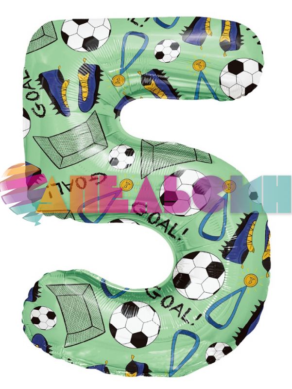 Шар цифра Футбол FL34"/86см GOAL 5 (Китай) 27745