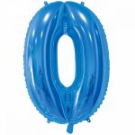 Шар цифра Синий Е26"/66см 0 Blue (Китай) 1207-3677