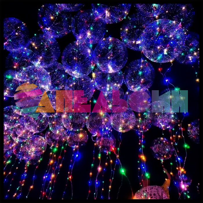 Светодиодная нить 3м Розовый 30 LED на батарейках 512013