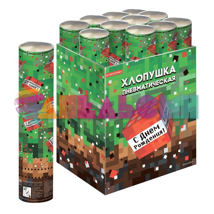 Хлопушка МИКС Пиксели TNT 30см тишью 823159