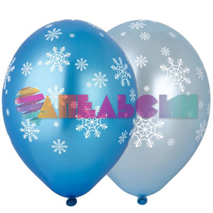 Шар латекс Снежинки 14"/36см 25шт/уп (Бельгия) 1103-2343