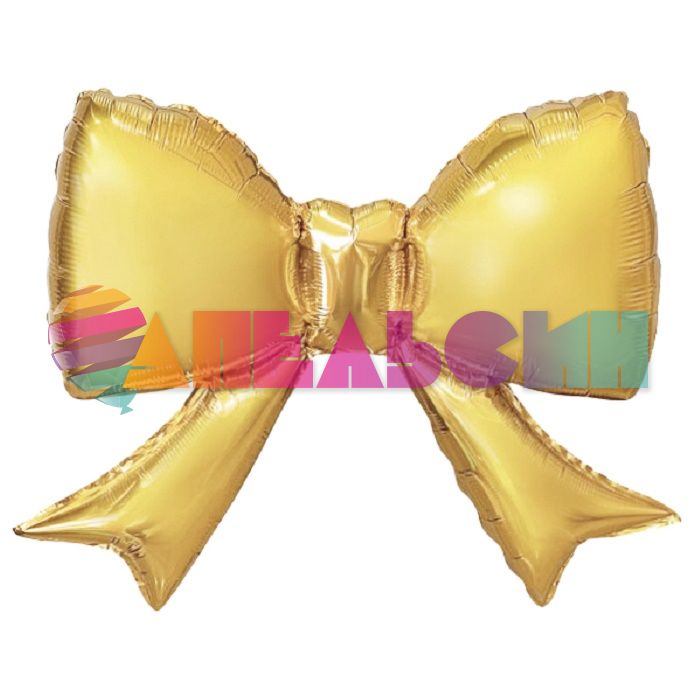 Мини фигура Бант золото FL21"/53см с клапаном (Китай) сатин 27326S5