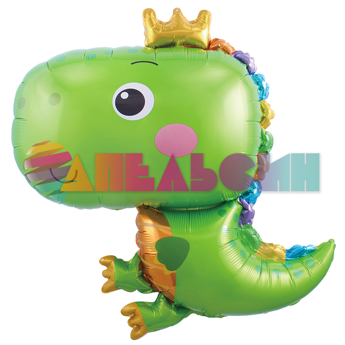 Мини фигура Динозаврик принц зеленый FL17"/43см с клапаном (Китай) 23263