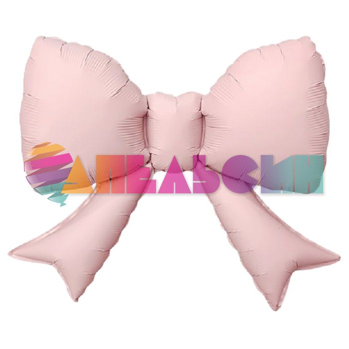 Мини фигура Бант розовый FL21"/53см с клапаном (Китай) сатин 27324S5
