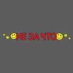 Наклейка наоборот Не за что 65х7см 1206651