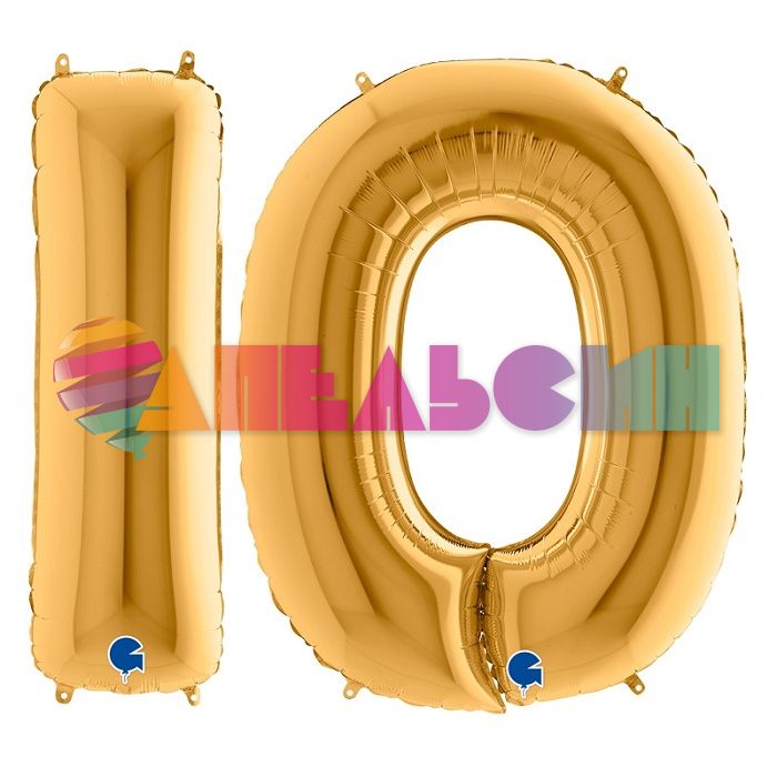 Шар буква Золото G40"/102см Ю (Италия) 1207-1738