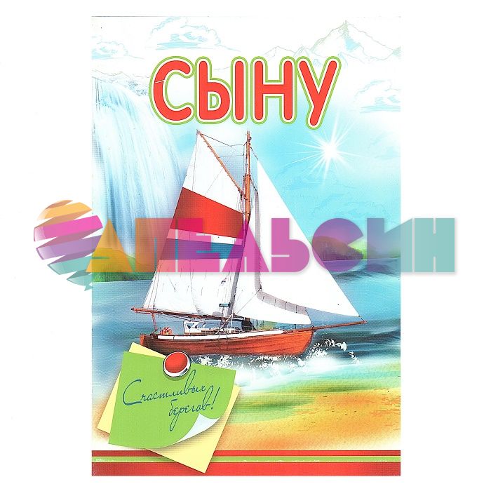 Открытка Сыну Счастливых берегов 12х18см 038.709
