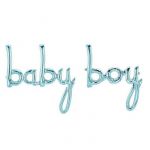 Надпись из шаров Baby Boy голубой FL16"/41см (Китай) 19595