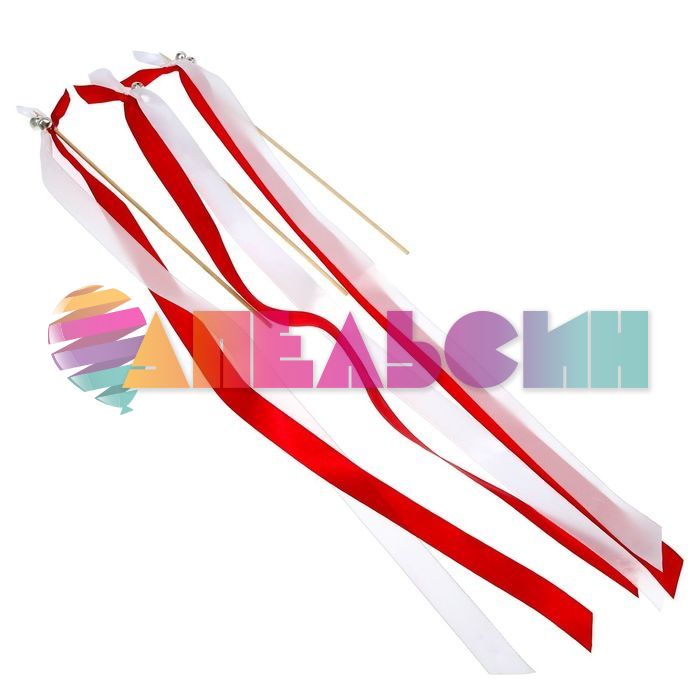 Фест с бубенчиками Красные ленты 3шт/уп 1476895