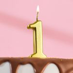 Свеча для торта Золото мини 1 2385830