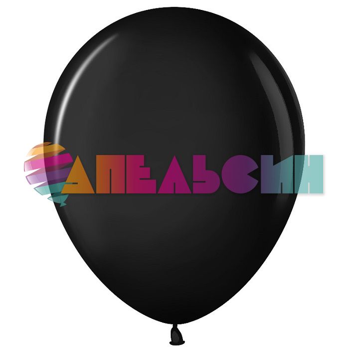 Шар пастель Черный VV10"/23см (299) Black 100шт/уп (Малайзия) 711032