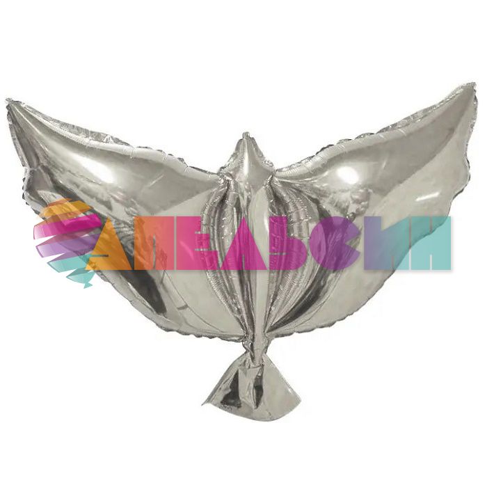 Шар фигура Голубь серебро FL41"/104см (Китай) 21775