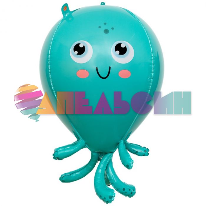 Шар 3D фигура Осьминог Е28"/71см (Китай) 1207-5344