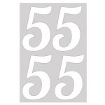 Наклейка цифра Белый 5 13см 4шт/лист 1968-13-бел-5