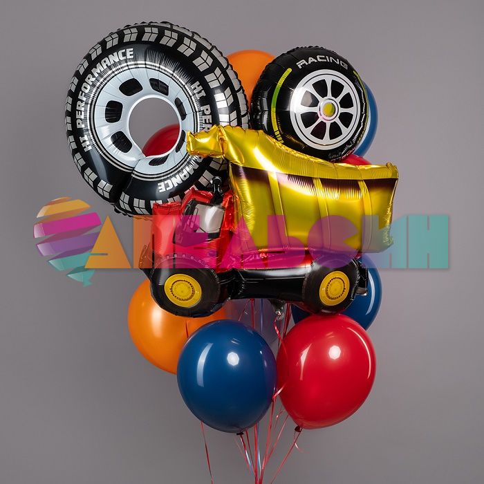 Шар фольга Гоночное колесо FL18"/46см круг (Китай) 23852