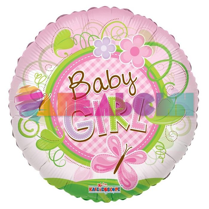 Шар фольга Baby GIRL K18"/45см круг (Мексика) 6026998 19480-18