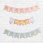 Гирлянда Мальчик или Девочка 220см картон 4839709