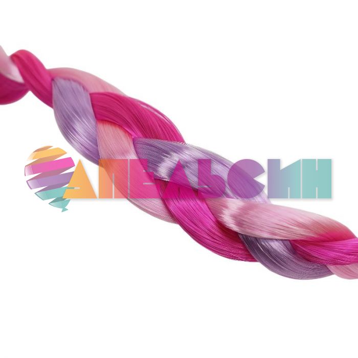 Коса Розовый МИКС 40см 191650