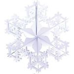 Фант Снежинка фольга белая 60см 1410-0419