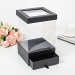 Коробка для цветов и конфет Черный 18х18х28,5 3006850