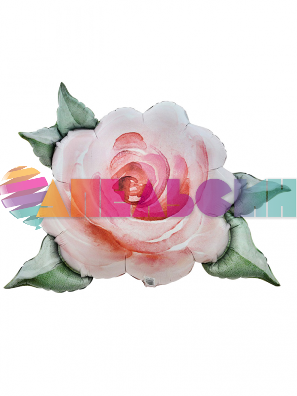 Шар фигура Роза акварель Е32"/82см (Китай) 1207-5164