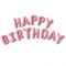 Надпись из шаров HAPPY BIRTHDAY розовый FL16"/41см (Китай) 17361