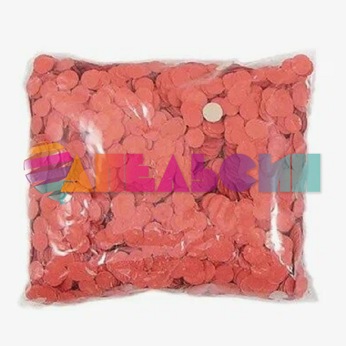 Конфетти Красный круг 1см 56гр бумага 1501-0170