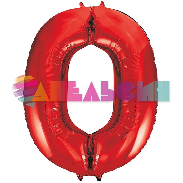 Шар цифра Красный Е40"/102см 0 (Китай) 1207-2985