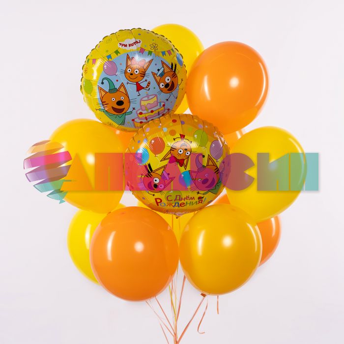 Шар фольга Три кота Сладкий день FL18"/48см круг (Китай) 401020