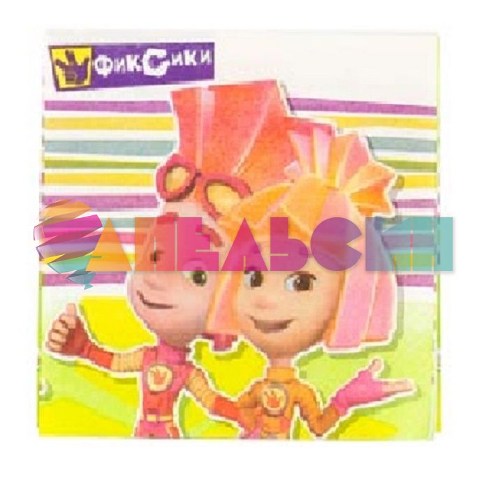 Салфетка Фиксики 25см 16шт/уп 1502-2830