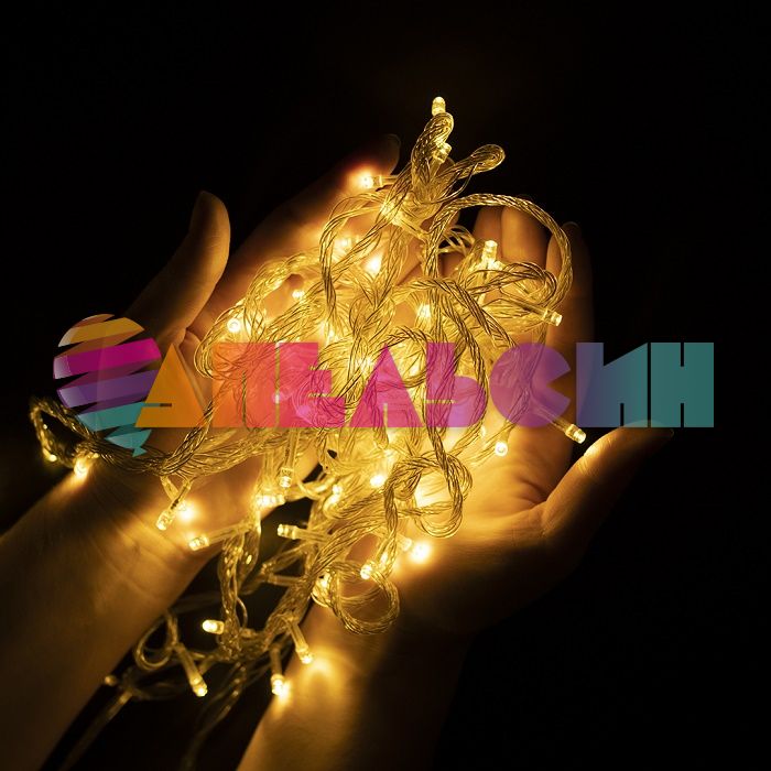 ЭГ нить 10м Белый теплый 100л LED 8р 512040