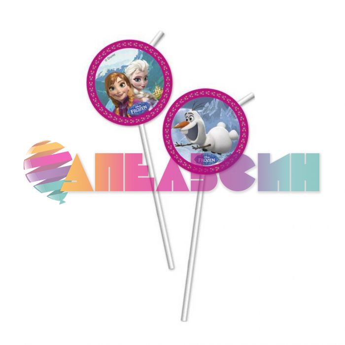 Трубочка для кокт Холодное сердце Frozen 6шт/уп 1502-1804