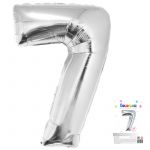 Шар цифра Серебро ВХ34"/86см 7 (Китай) 317-34-7-S-QX