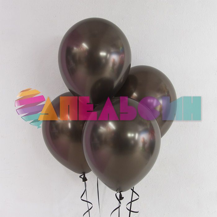 Шар хром Черное золото Ш12"/30см 50шт/уп (Китай) 912123
