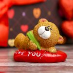 Фигурка Мишка с посланием МИКС 5х6х8см полистоун 865488