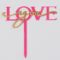 Топпер Love you красный 12х18см пластик 9878884