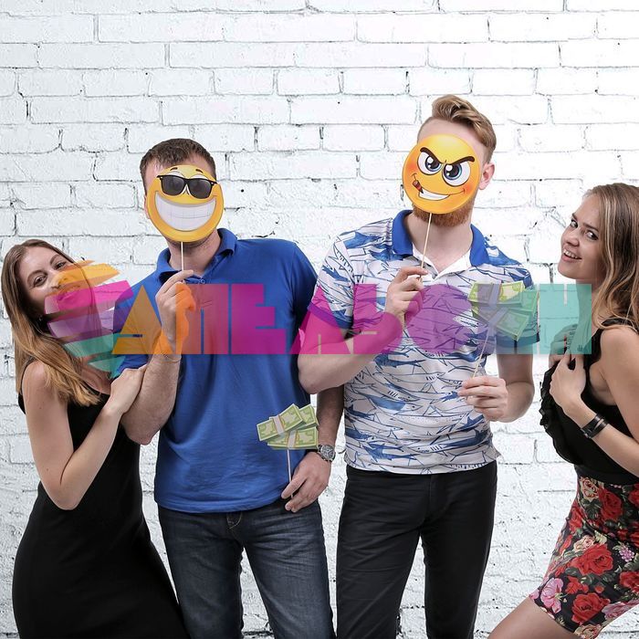Набор для фотосессий Смайлы Гангстеры 4шт/уп 1266985