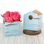 Коробка Домик Дерево шебби 15х19см для цветов 2965235