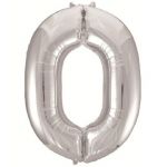 Шар цифра Серебро Е40"/102см 0 (Китай) 1207-2955
