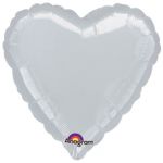 Шар сердце Серебро A18"/46см Silver (США) металлик 1204-0035