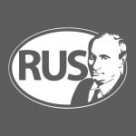Наклейка RUS Путин 18х12см для авто 1206642