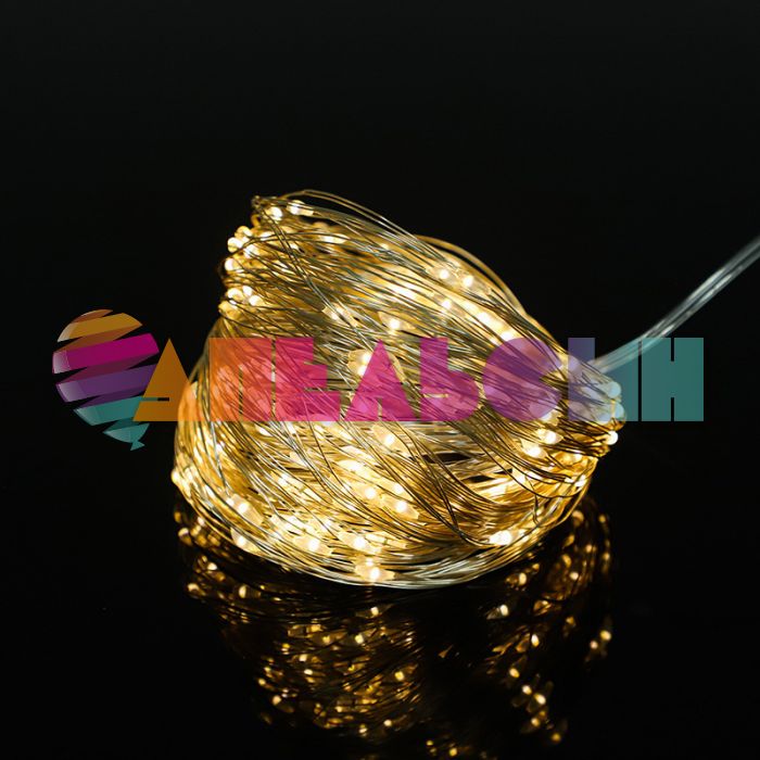 Светодиодная нить 3м Белый теплый 30 LED на батарейках 512027 193201